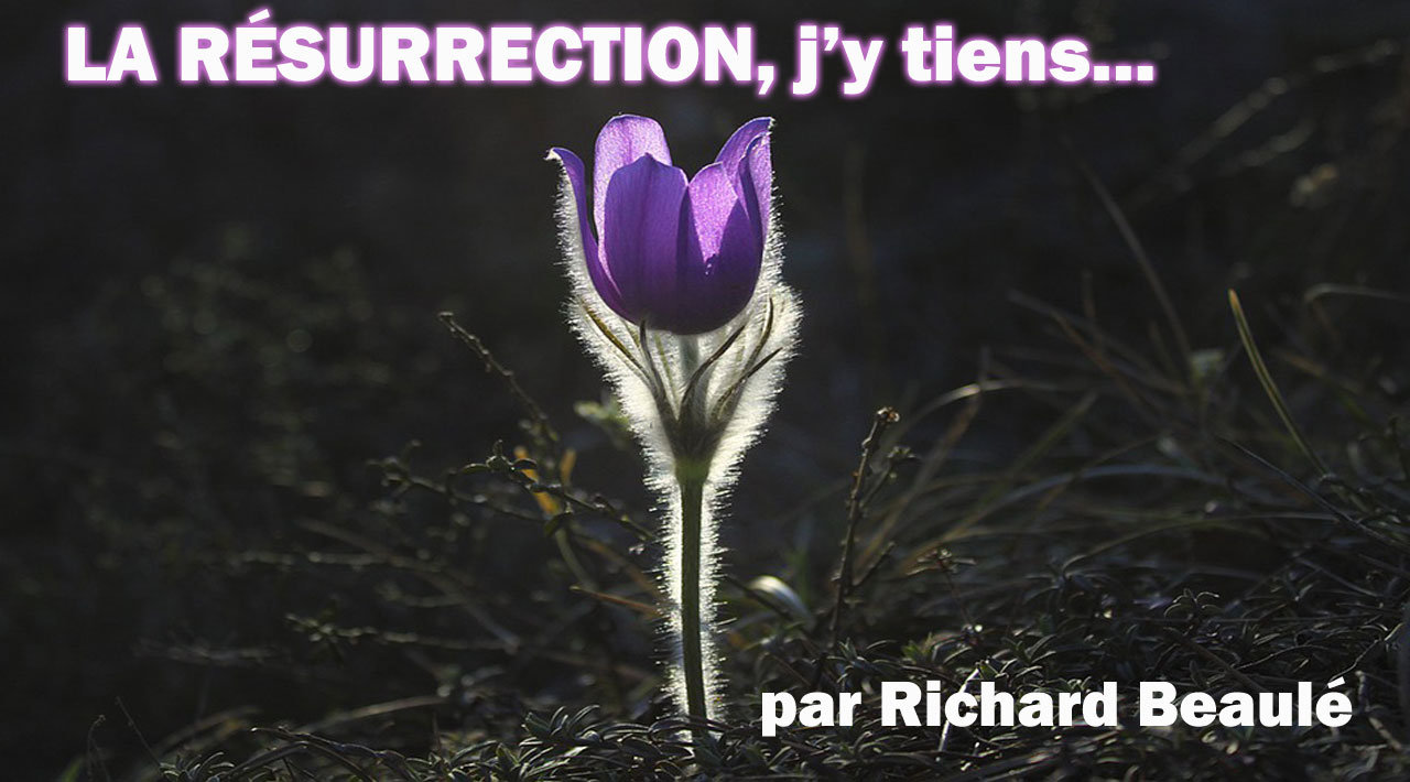 LA RÉSURRECTION, j'y tiens...
