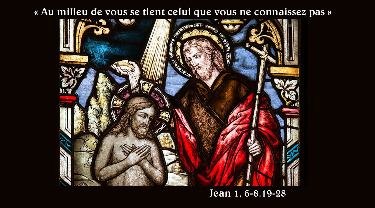 Jean le baptiste baptisant Jésus