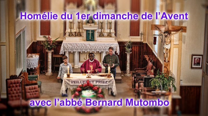 L'abbé Bernard Mutombo et les servants de messe