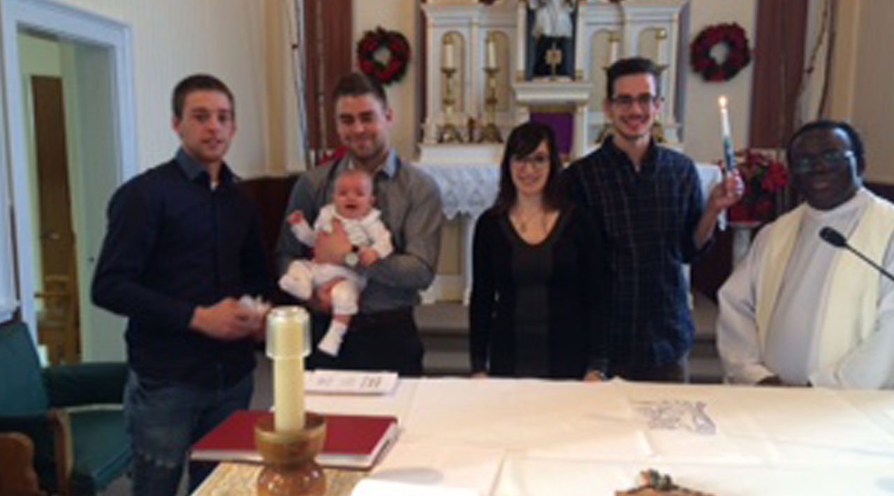 Baptême de Jasmin Veilleux le 27 janvier 2019 à l'église Saint-Stanislas d'Ascot Corner