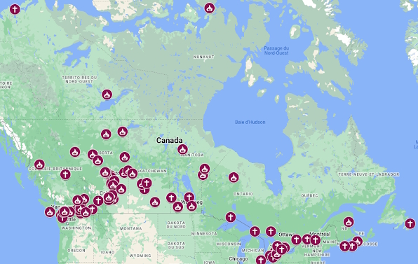 Églises endommagées ou brûlées au Canada